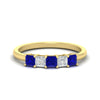 Load image into Gallery viewer, 1-carat-princess-cut-five-stone-sapphire-wedding-band-in-yellow-gold-fdwb8008prgsablsleep-1.00ct-nl-yg.jpg