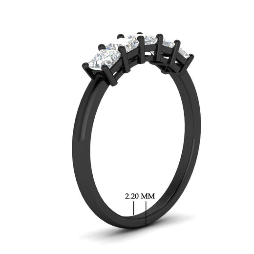 1-carat-princess-cut-five-stone-wedding-band-in-black-gold-fdwb8008prangle2-1.00ct-nl-bg