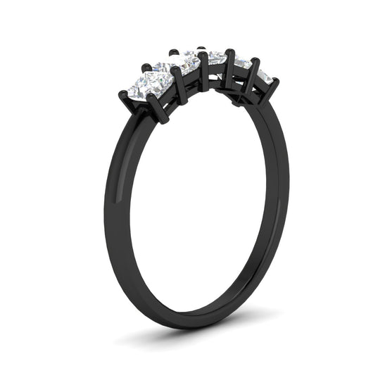 1-carat-princess-cut-five-stone-wedding-band-in-black-gold-fdwb8008prangle2-1.00ct-nl-bg