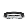 Load image into Gallery viewer, 1-carat-princess-cut-five-stone-wedding-band-in-black-gold-fdwb8008prsleep-1.00ct-nl-bg