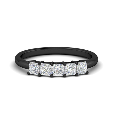 1-carat-princess-cut-five-stone-wedding-band-in-black-gold-fdwb8008prsleep-1.00ct-nl-bg
