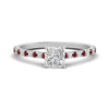 Load image into Gallery viewer, 1-Carat-Princess-Cut-Lab-Diamond-Ring-High-Set-With-Ruby-FD9918PRR-1CT-FI-WG