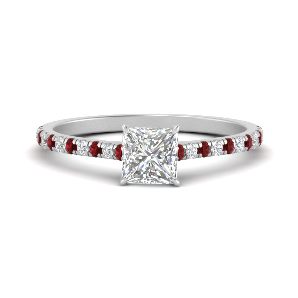 1-Carat-Princess-Cut-Lab-Diamond-Ring-High-Set-With-Ruby-FD9918PRR-1CT-FI-WG