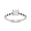 Load image into Gallery viewer, 1-Carat-Princess-Cut-Lab-Diamond-Ring-High-Set-With-Ruby-FD9918PRR-1CT-FI-WG
