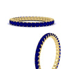 Load image into Gallery viewer, 1-carat-princess-cut-sapphire-eternity-band-for-female-in-yellow-gold-FD10203PRBGSABLANGLE3-1.00-CT-NL-YG.jpg