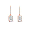 Load image into Gallery viewer, 1-carat-radiant-cut-halo-diamond-lever-back-earrings-in-rose-gold-FD-EAR11235RAANGLE2-1.00CT-NL-RG