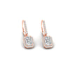 Load image into Gallery viewer, 1-carat-radiant-cut-halo-diamond-lever-back-earrings-in-rose-gold-FD-EAR11235RAANGLE4-1.00CT-NL-RG