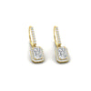 Load image into Gallery viewer, 1-carat-radiant-cut-halo-diamond-lever-back-earrings-in-yellow-gold-FD-EAR11235RAANGLE4-1.00CT-NL-YG