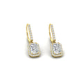 Thumbnail 5 - 1-carat-radiant-cut-halo-diamond-lever-back-earrings-in-yellow-gold-FD-EAR11235RAANGLE4-1.00CT-NL-YG