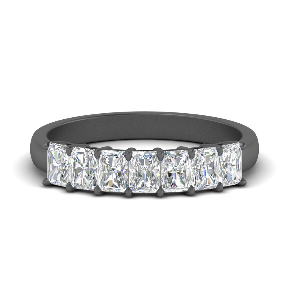 1-carat-radiant-cut-seven-stone-diamond-wedding-band-in-black-gold-FD8008RAB-1.00CT-NL-BG