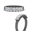 Load image into Gallery viewer, 1-carat-radiant-cut-seven-stone-diamond-wedding-band-in-black-gold-FD8008RABANGLE3-1.00CT-NL-BG