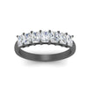 Load image into Gallery viewer, 1-carat-radiant-cut-seven-stone-diamond-wedding-band-in-black-gold-FD8008RABANGLE5-1.00CT-NL-BG