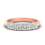 Load image into Gallery viewer, 1-carat-radiant-cut-seven-stone-diamond-wedding-band-in-rose-gold-FD8008RAB-1.00CT-NL-RG
