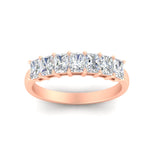 Load image into Gallery viewer, 1-carat-radiant-cut-seven-stone-diamond-wedding-band-in-rose-gold-FD8008RABANGLE5-1.00CT-NL-RG
