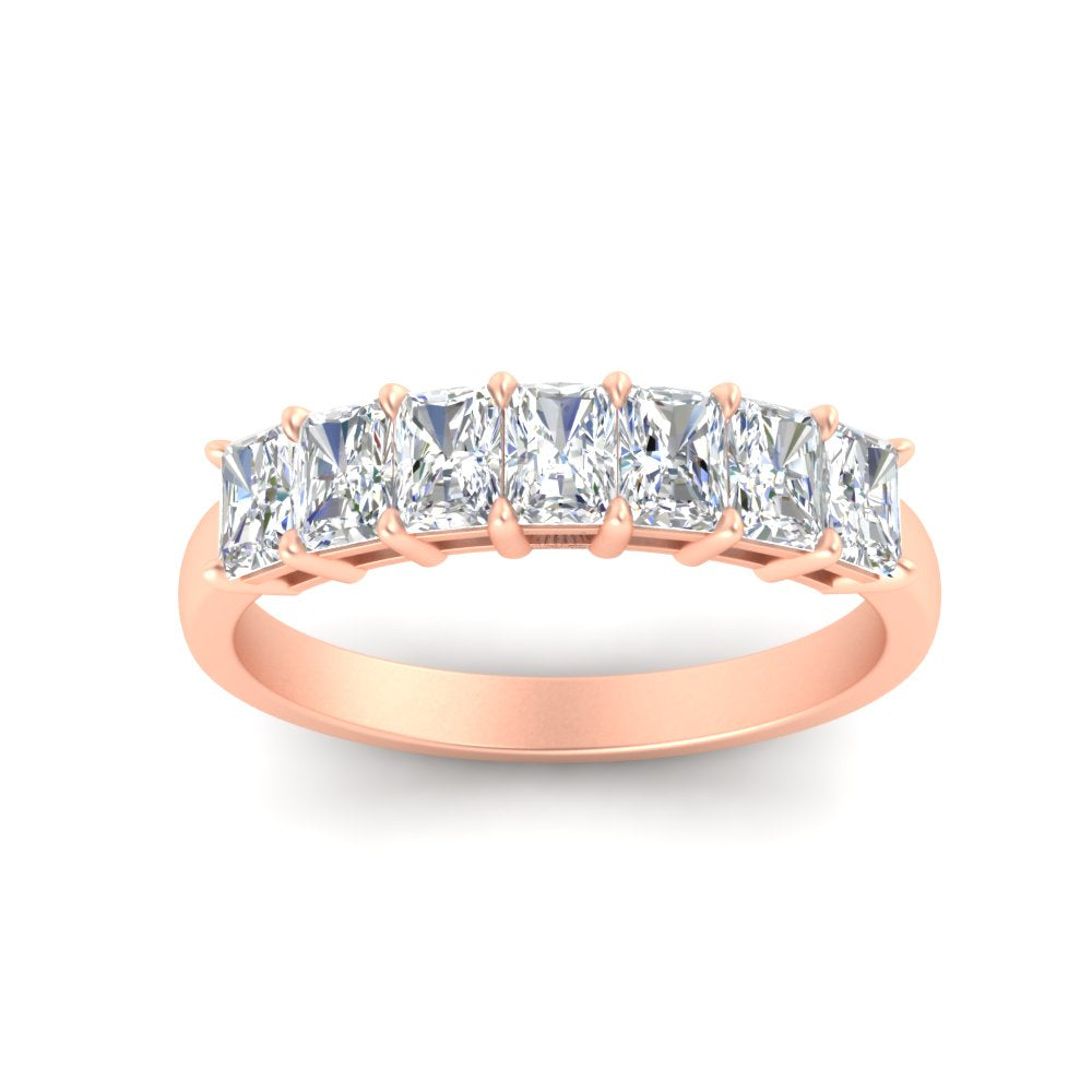 1-carat-radiant-cut-seven-stone-diamond-wedding-band-in-rose-gold-FD8008RABANGLE5-1.00CT-NL-RG