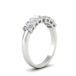 Load image into Gallery viewer, 1-carat-radiant-cut-seven-stone-diamond-wedding-band-in-white-gold-FD8008RABANGLE2-1.00CT-NL-WG
