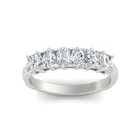 Load image into Gallery viewer, 1-carat-radiant-cut-seven-stone-diamond-wedding-band-in-white-gold-FD8008RABANGLE5-1.00CT-NL-WG
