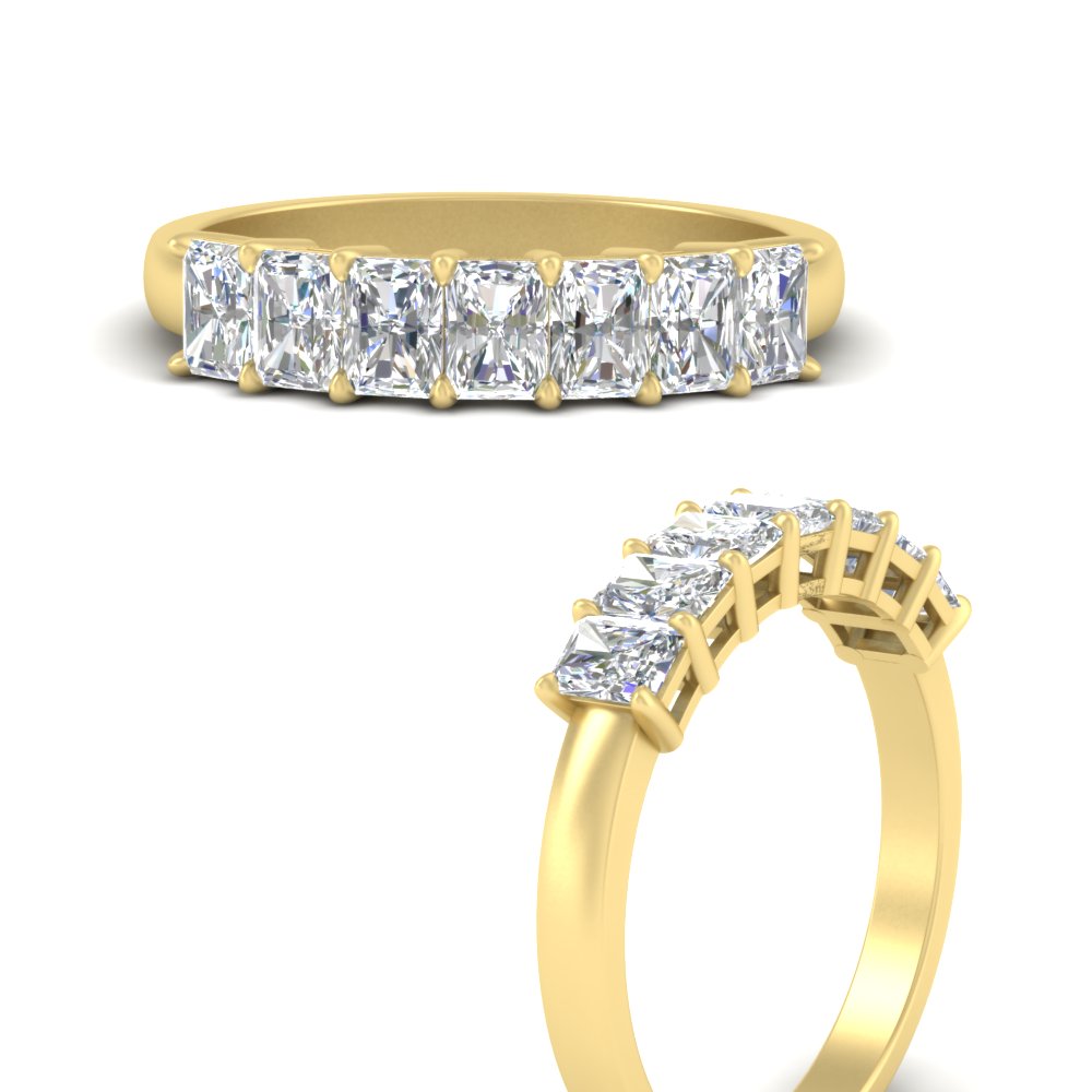 1-carat-radiant-cut-seven-stone-diamond-wedding-band-in-yellow-gold-FD8008RABANGLE3-1.00CT-NL-YG