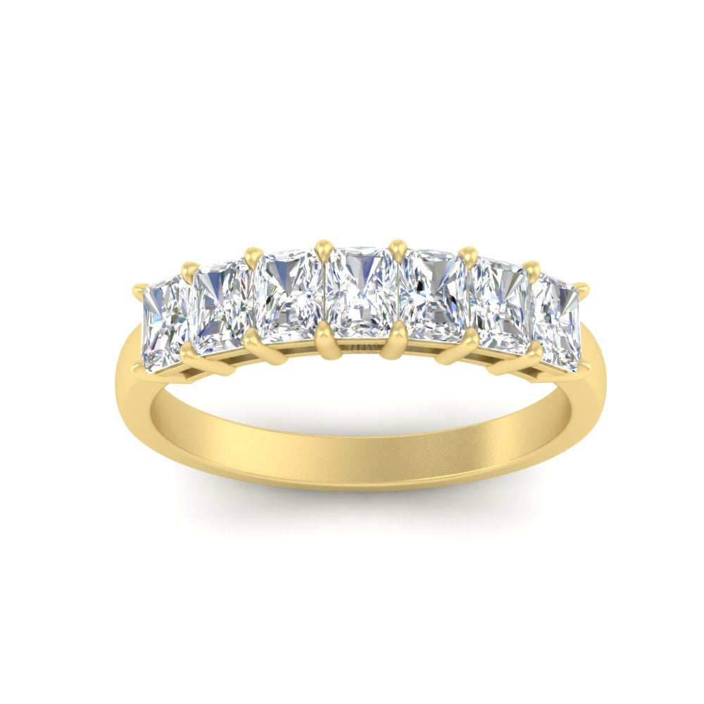 1-carat-radiant-cut-seven-stone-diamond-wedding-band-in-yellow-gold-FD8008RABANGLE5-1.00CT-NL-YG