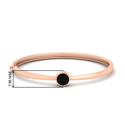 Simple Solitaire Bangle Bracelet