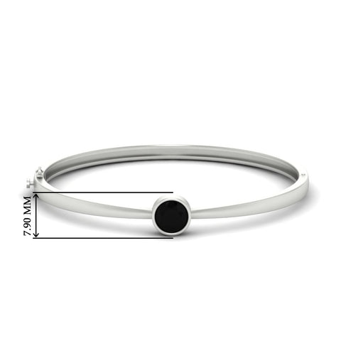 Simple Solitaire Bangle Bracelet