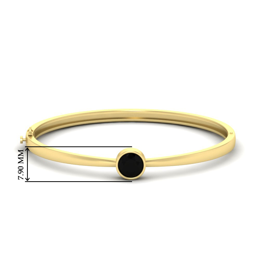 Simple Solitaire Bangle Bracelet