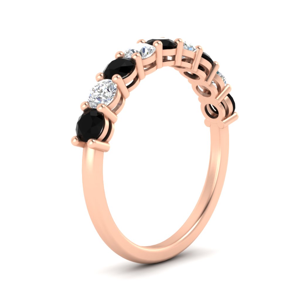 1-carat-round-cut-9-stone-black-diamond-wedding-band-in-rose-gold-FD80089BGBLACKANGLE2-1.00CT-NL-RG