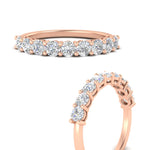 Load image into Gallery viewer, 1-carat-round-cut-9-stone-diamond-wedding-band-in-rose-gold-FD80089BANGLE3-1.00CT-NL-RG
