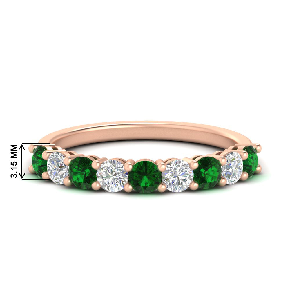 1-carat-round-cut-9-stone-emerald-wedding-band-in-rose-gold-FD80089BGEMGR-1.00CT-NL-RG-HW