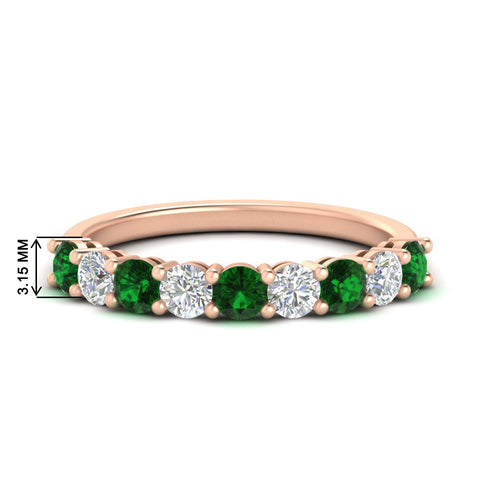 1-carat-round-cut-9-stone-emerald-wedding-band-in-rose-gold-FD80089BGEMGR-1.00CT-NL-RG-HW