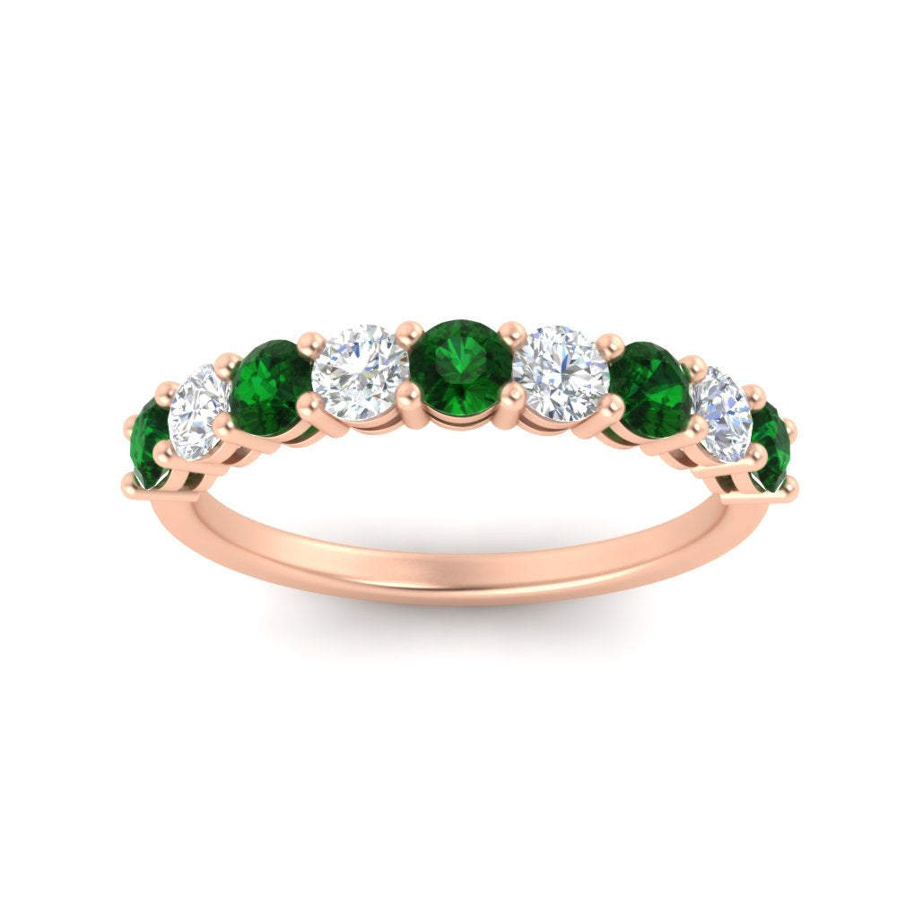 1-carat-round-cut-9-stone-emerald-wedding-band-in-rose-gold-FD80089BGEMGRANGLE5-1.00CT-NL-RG