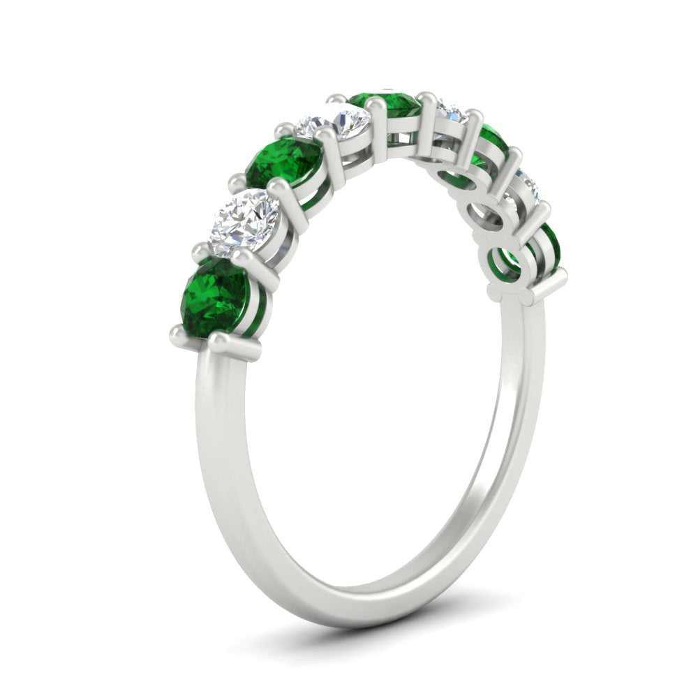 1-carat-round-cut-9-stone-emerald-wedding-band-in-white-gold-FD80089BGEMGRANGLE2-1.00CT-NL-WG