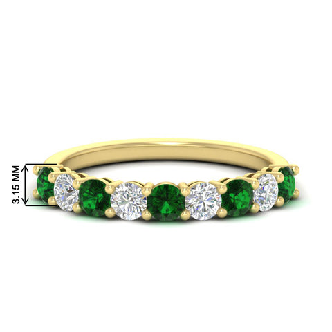 1-carat-round-cut-9-stone-emerald-wedding-band-in-yellow-gold-FD80089BGEMGR-1.00CT-NL-YG-HW