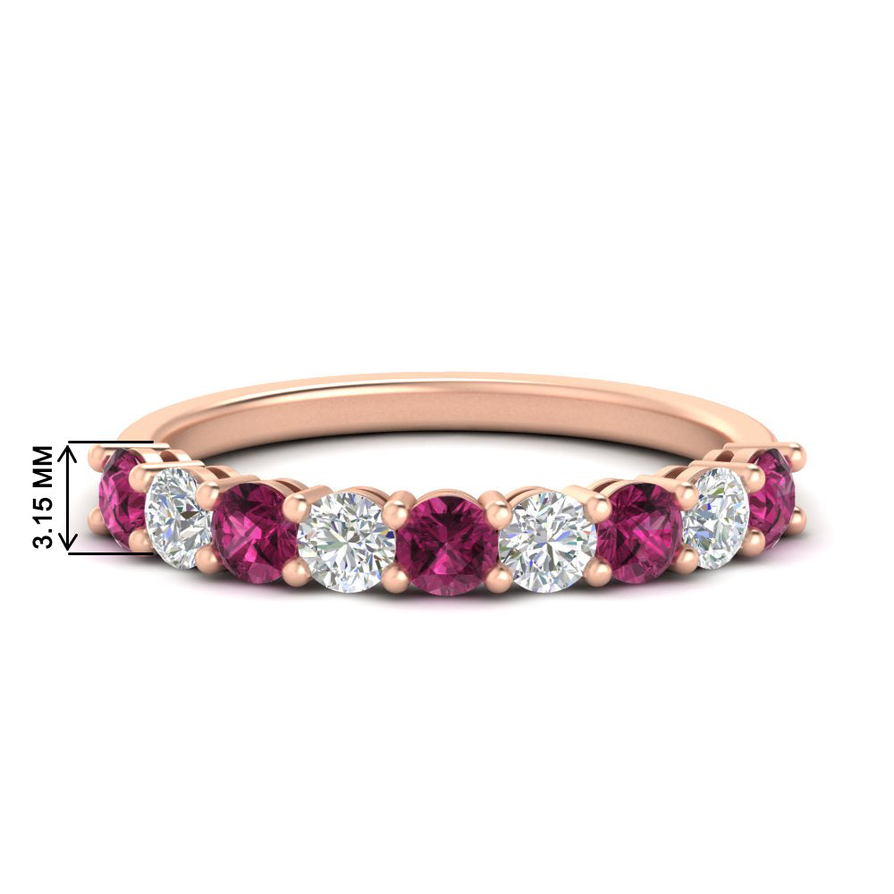 1-carat-round-cut-9-stone-pink-sapphire-wedding-band-in-rose-gold-FD80089BGSADRPI-1.00CT-NL-RG-HW