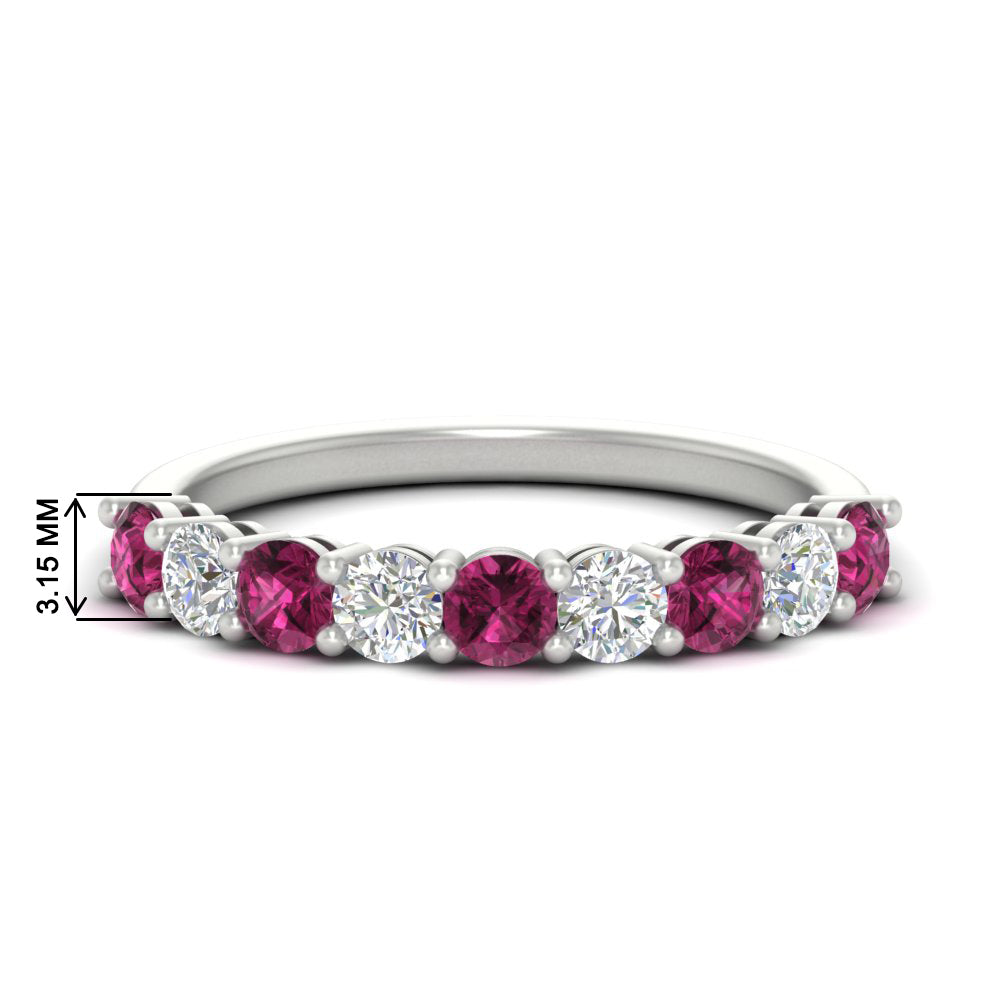 1-carat-round-cut-9-stone-pink-sapphire-wedding-band-in-white-gold-FD80089BGSADRPI-1.00CT-NL-WG-HW