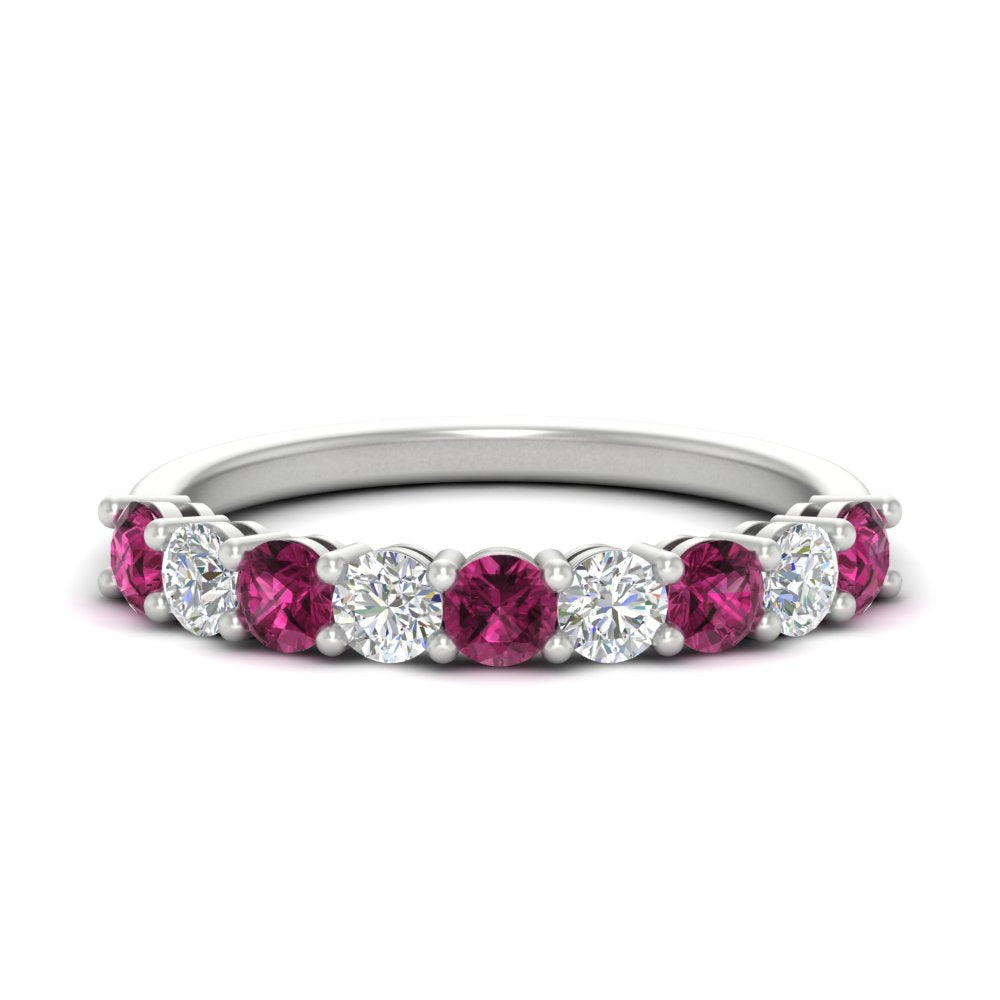 1-carat-round-cut-9-stone-pink-sapphire-wedding-band-in-white-gold-FD80089BGSADRPI-1.00CT-NL-WG