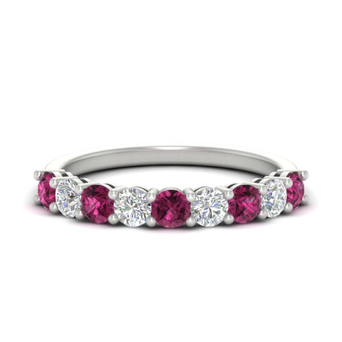 1-carat-round-cut-9-stone-pink-sapphire-wedding-band-in-white-gold-FD80089BGSADRPI-1.00CT-NL-WG