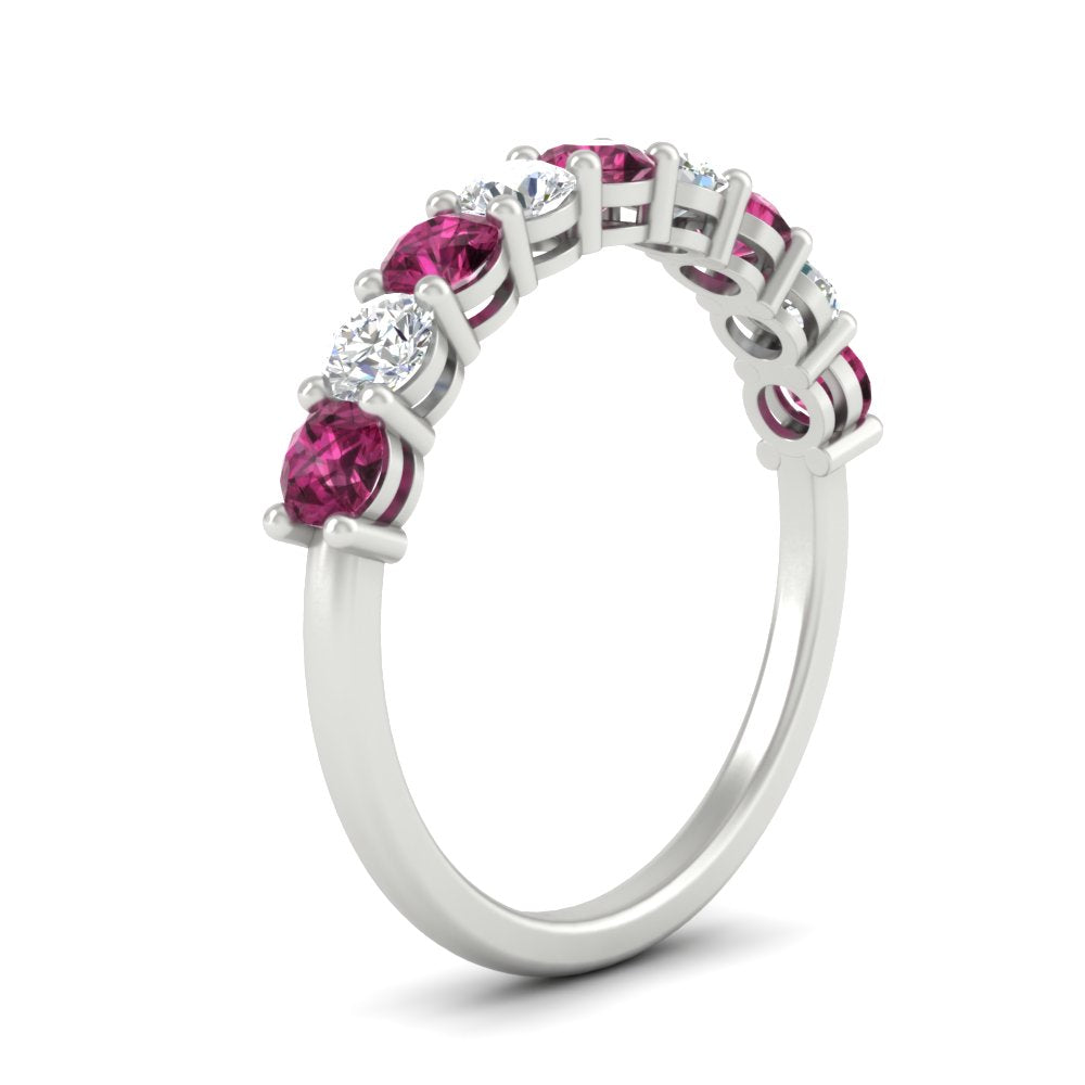 1-carat-round-cut-9-stone-pink-sapphire-wedding-band-in-white-gold-FD80089BGSADRPIANGLE2-1.00CT-NL-WG
