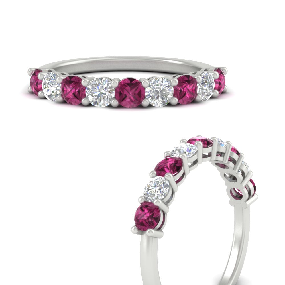 1-carat-round-cut-9-stone-pink-sapphire-wedding-band-in-white-gold-FD80089BGSADRPIANGLE3-1.00CT-NL-WG