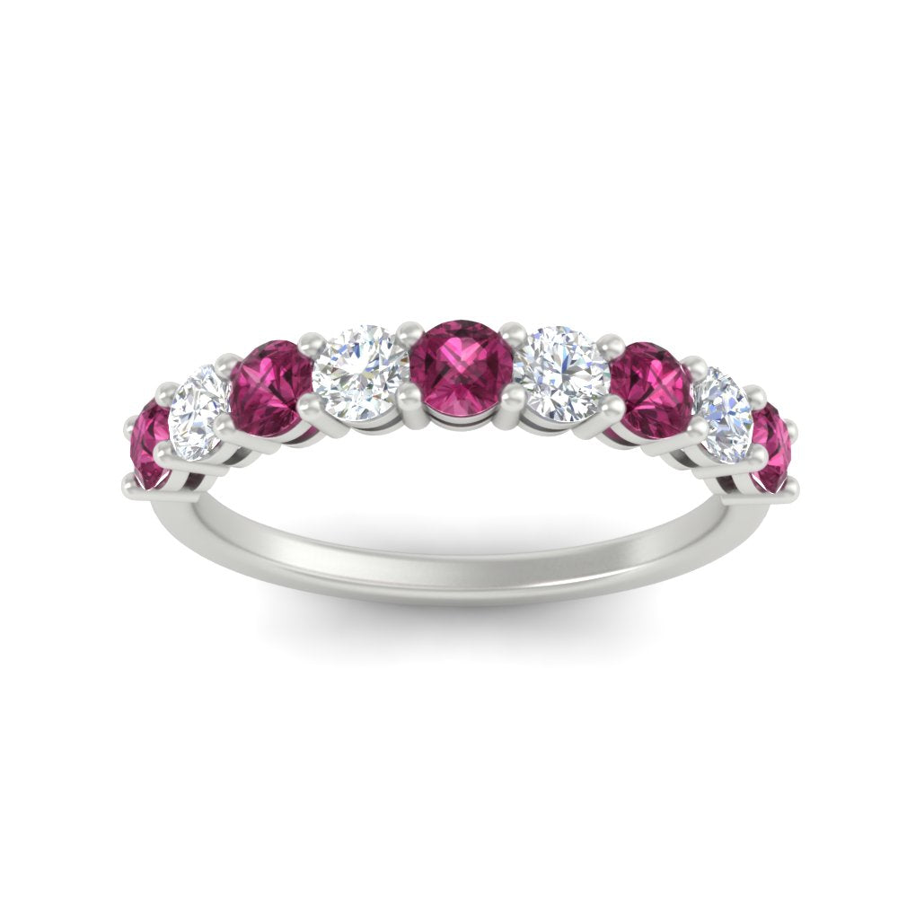 1-carat-round-cut-9-stone-pink-sapphire-wedding-band-in-white-gold-FD80089BGSADRPIANGLE5-1.00CT-NL-WG