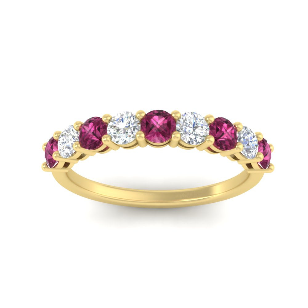 1-carat-round-cut-9-stone-pink-sapphire-wedding-band-in-yellow-gold-FD80089BGSADRPIANGLE5-1.00CT-NL-YG