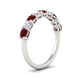 Load image into Gallery viewer, 1-carat-round-cut-9-stone-ruby-wedding-band-in-white-gold-FD80089BGRUDRANGLE2-1.00CT-NL-WG
