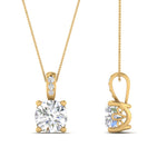 Load image into Gallery viewer, 1-carat-round-cut-diamond-filigree-pendant-in-FDPD86802RO1.0CTANGLE2-NL-YG
