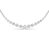 Load image into Gallery viewer, 1-carat-round-graduated-diamond-necklace-in-FD-NK8056-NL-WG-Model