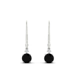Load image into Gallery viewer, 1-carat-round-diamond-dangle-lever-back-earring-with-black-diamond-in-white-gold-FDEAR11242GBLACK-1.00CT-NL-WG.jpg