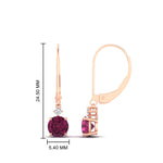 Load image into Gallery viewer, 1-carat-round-diamond-dangle-lever-back-earring-with-pink-sapphire-in-rose-gold-FDEAR11242GSADRPI-1.00CT-NL-RG.jpg