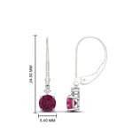 Load image into Gallery viewer, 1-carat-round-diamond-dangle-lever-back-earring-with-pink-sapphire-in-white-gold-FDEAR11242GSADRPI-1.00CT-NL-WG.jpg