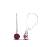 Load image into Gallery viewer, 1-carat-round-diamond-dangle-lever-back-earring-with-pink-sapphire-in-white-gold-FDEAR11242GSADRPI-1.00CT-NL-WG.jpg