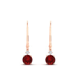 Load image into Gallery viewer, 1-carat-round-diamond-dangle-lever-back-earring-with-ruby-in-rose-gold-FDEAR11242GRUDR-1.00CT-NL-RG.jpg