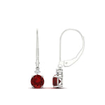 Load image into Gallery viewer, 1-carat-round-diamond-dangle-lever-back-earring-with-ruby-in-white-gold-FDEAR11242GRUDR-1.00CT-NL-WG.jpg
